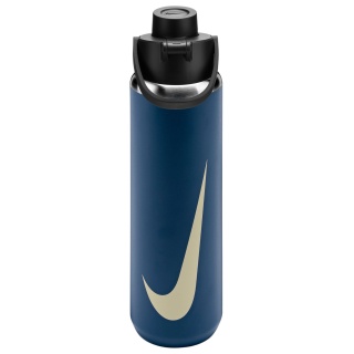 Nike Butelka do picia Recharge Chug Bottle ze stali nierdzewnej niebiesko/czarna 709ml